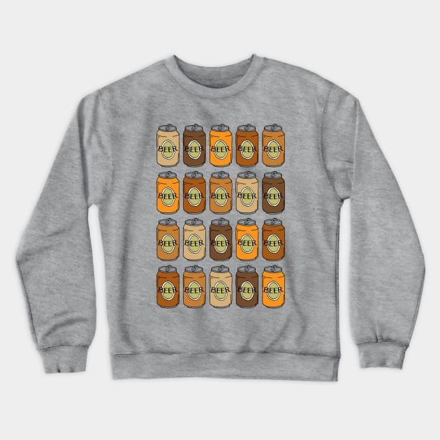 Vintage Beer Cans Crewneck Sweatshirt by HotHibiscus